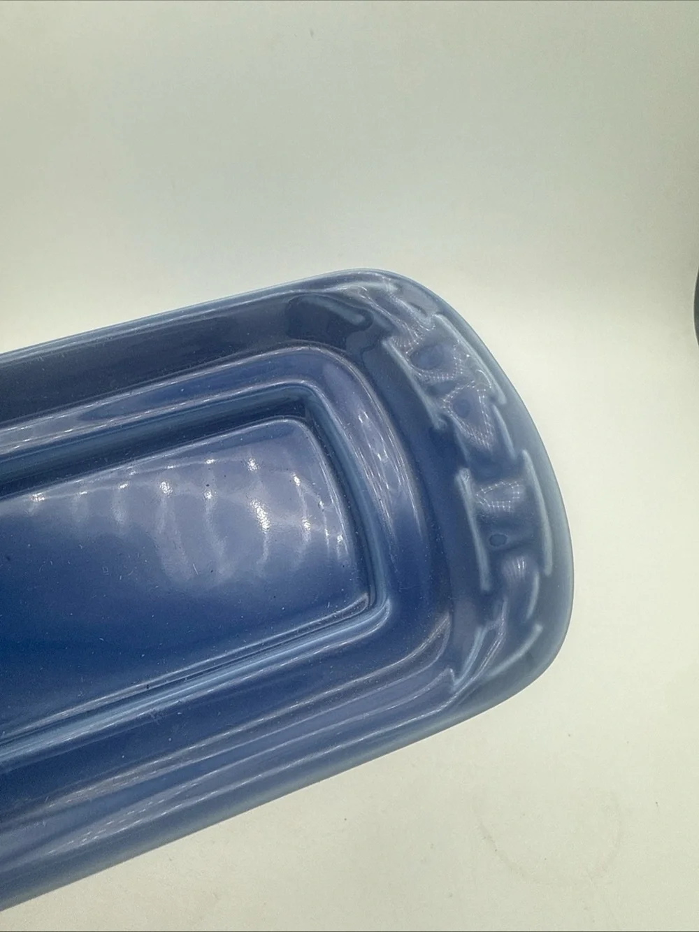 Blue Ceramic Butter Dish with Lid